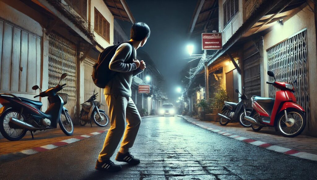 夜間の移動時に避けるべき行動