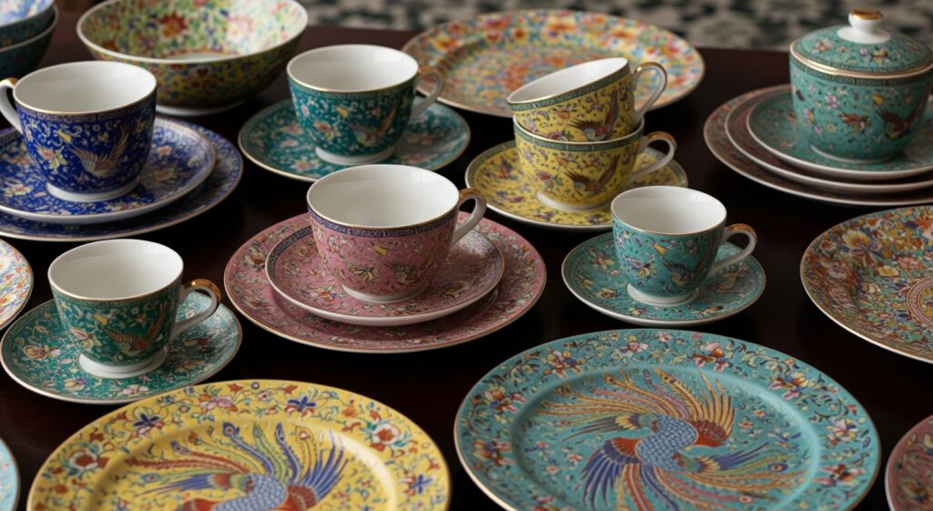 パステルカラーが鮮やかで美しいマレーシアのプラナカン伝統陶器ニョニャウェア
