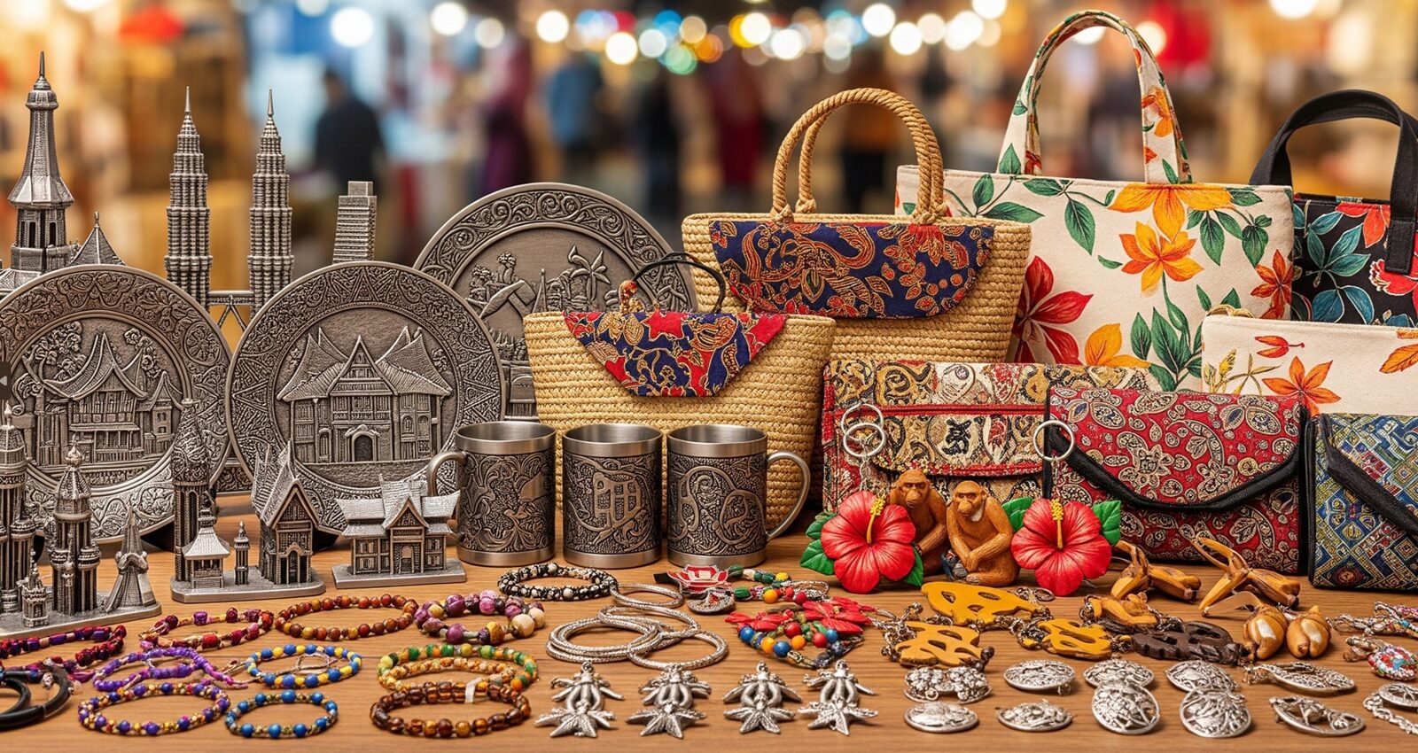 マレーシアのお土産として人気の可愛いアクセサリーや伝統的な雑貨が集まったアイキャッチ画像