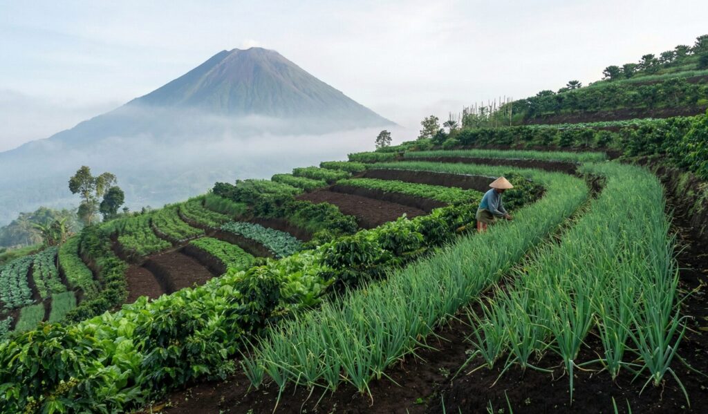 火山と肥沃な土壌がもたらす恵み